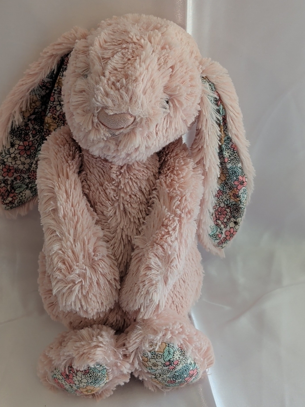 Jellycat Medium Blossom Blush Bunny Retired Pink Floral Stuffed Plush Toy